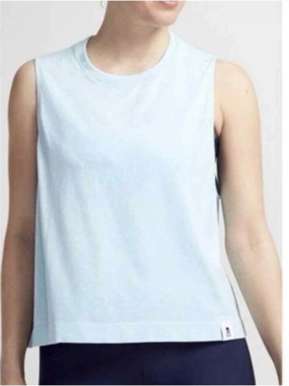 SOUL BY SOULCYCLE Crop Top Size Medium Aqua Seamless Tie Dye